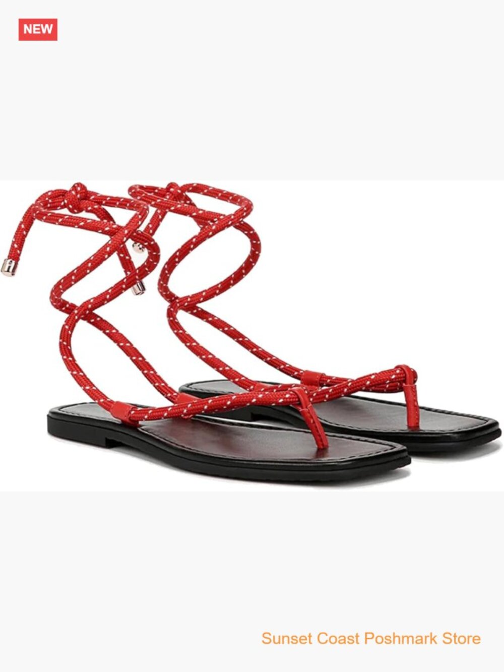Adjustable Ankle Strap Rope Flat Sandals Women Slingback Slide Sandals Strappy